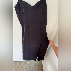Abercrombie & Fitch Black Spaghetti Strap slit dress